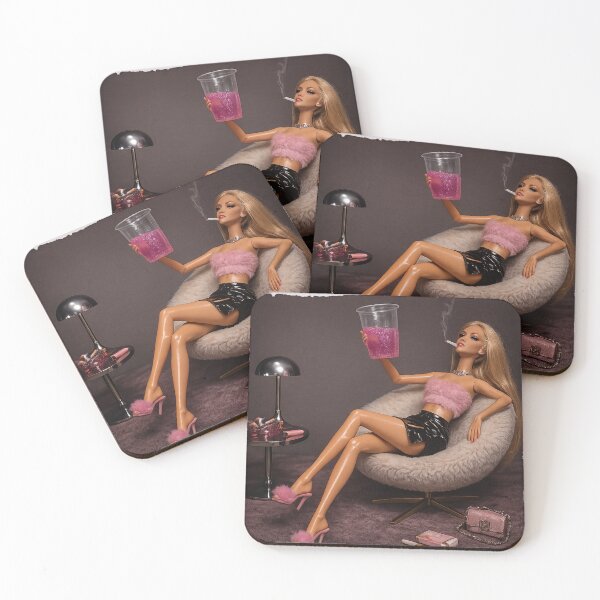 Item preview, Unbothered Glam Doll Smoking Drink Funny Meme designed and sold by Devilians92.
