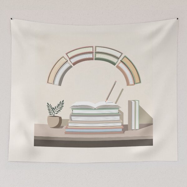 Item preview, Neutral Study Stack Arch Art  designed and sold by TrendMorphic.
