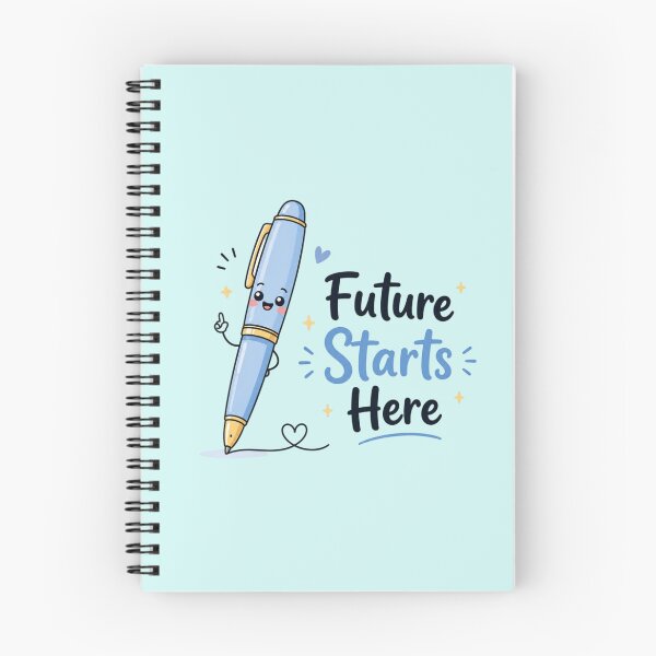 Item preview, Future Starts Here Cute Pen Illustration | Kawaii Student Motivation Sticker | School Supplies Aesthetic Teacher Gift designed and sold by Sanika arts .