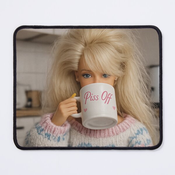 Item preview, Piss Off Coffee Mug Blonde Doll Funny Meme designed and sold by Devilians92.