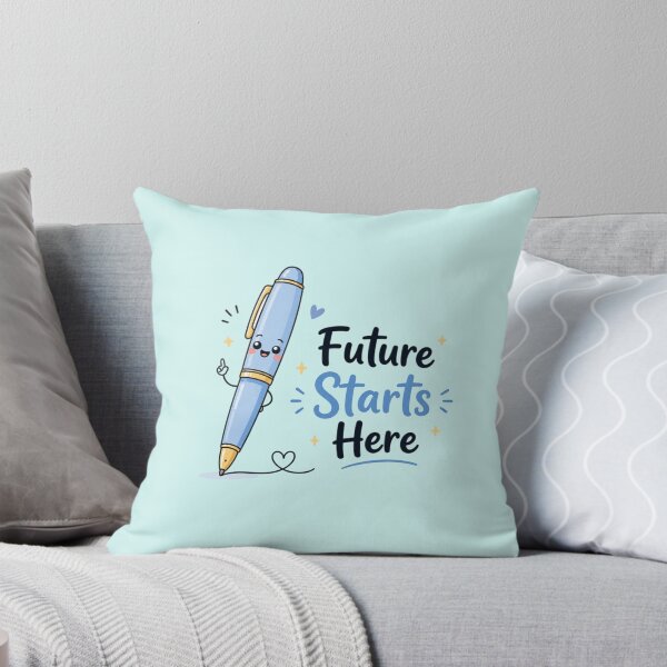 Item preview, Future Starts Here Cute Pen Illustration | Kawaii Student Motivation Sticker | School Supplies Aesthetic Teacher Gift designed and sold by Sanika arts .