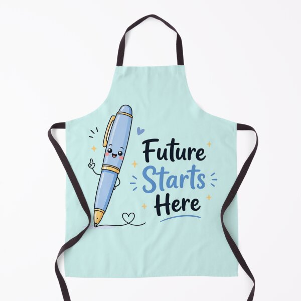 Item preview, Future Starts Here Cute Pen Illustration | Kawaii Student Motivation Sticker | School Supplies Aesthetic Teacher Gift designed and sold by Sanika arts .