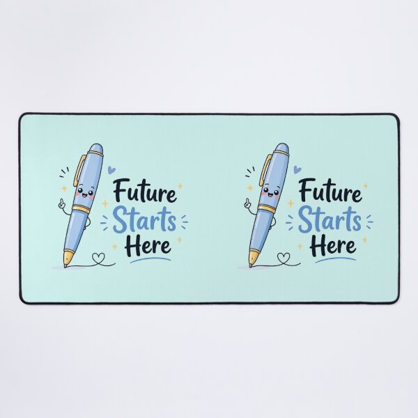 Item preview, Future Starts Here Cute Pen Illustration | Kawaii Student Motivation Sticker | School Supplies Aesthetic Teacher Gift designed and sold by Sanika arts .