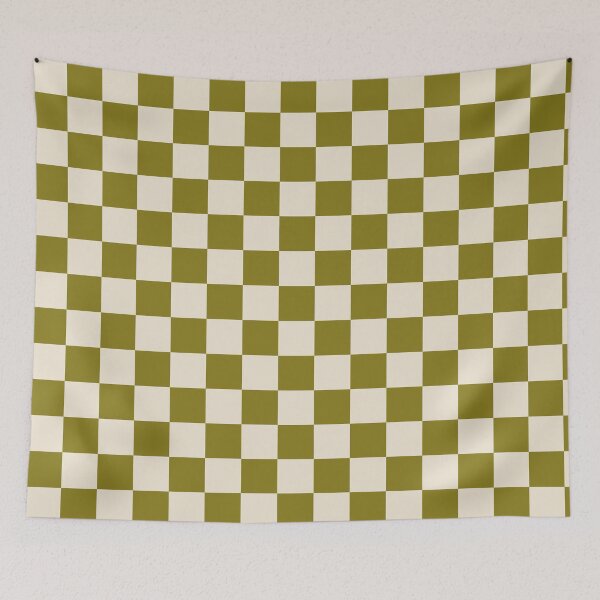 Item preview, Olive Green Checkered Pattern designed and sold by The Innocent Ghost Project.