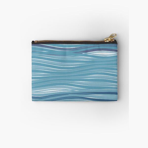 Item preview, Minimalist Wavy Line Texture Pattern Blue Ocean designed and sold by TexSta.