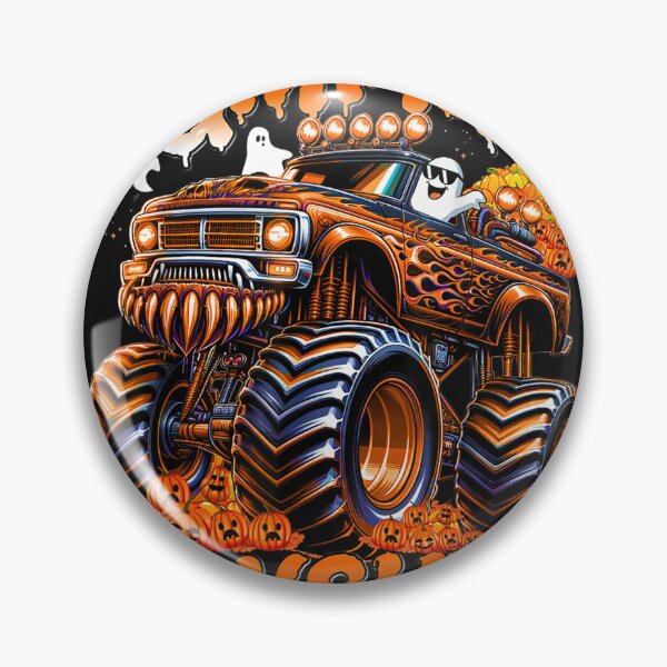 Item preview, Pumpkin Crusher Monster Truck Ghosts Halloween for Boys  designed and sold by kristianmkt.