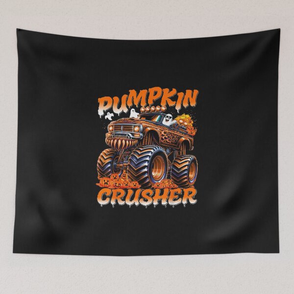 Item preview, Pumpkin Crusher Monster Truck Ghosts Halloween for Boys  designed and sold by kristianmkt.