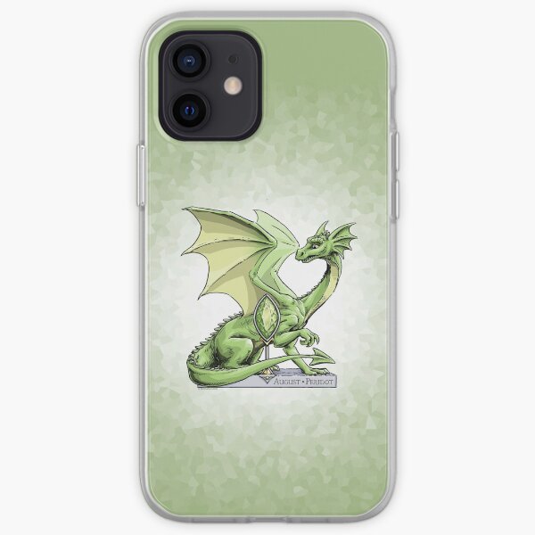 Birthstone Dragon: August Peridot Illustration iPhone Soft Case