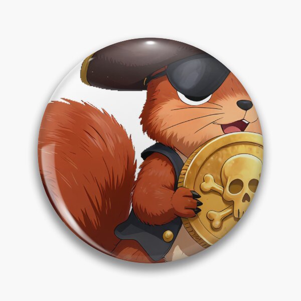 Item preview, Squirrel Pirate Gold Coin designed and sold by pumsquare.