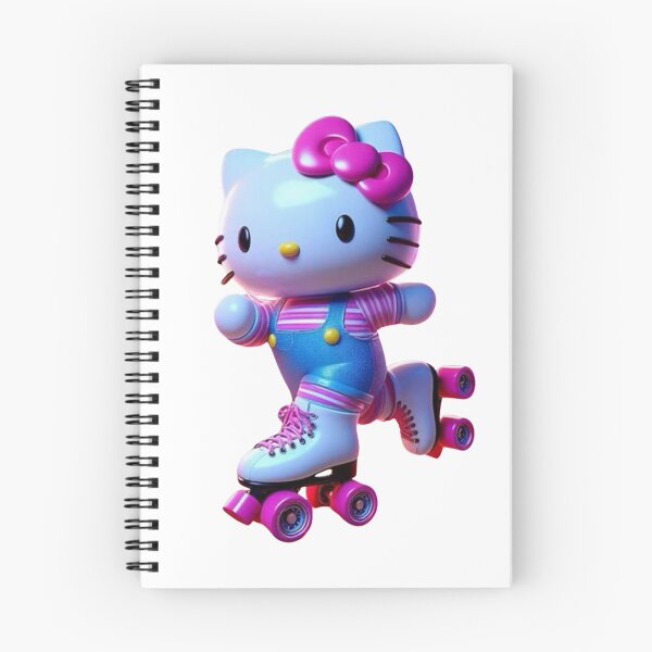 Item preview, Hello Kitty 3D Roller Skating Kawaii Retro Aesthetic PNG designed and sold by rfd2.
