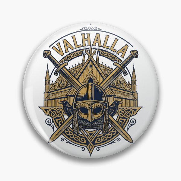 Item preview, Valhalla Viking Warrior Helmet Crossed Swords Design designed and sold by Faissal SBIAA.