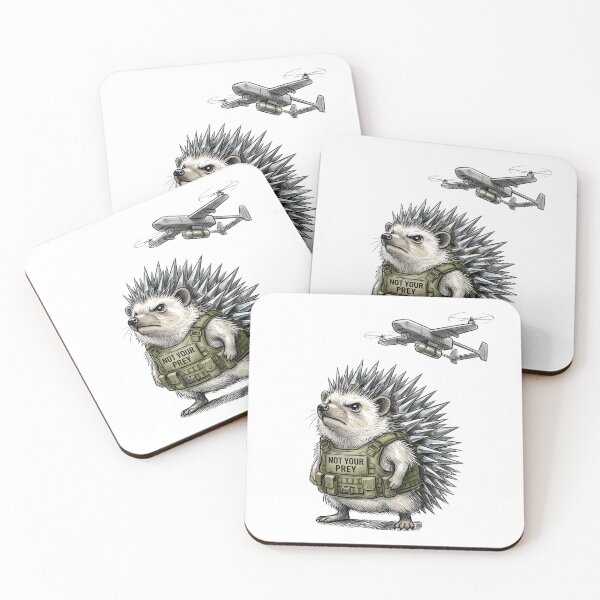 Item preview, Not Your Prey - Tactical Hedgehog & Drone Art designed and sold by SoulPT.
