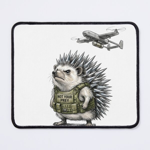 Item preview, Not Your Prey - Tactical Hedgehog & Drone Art designed and sold by SoulPT.