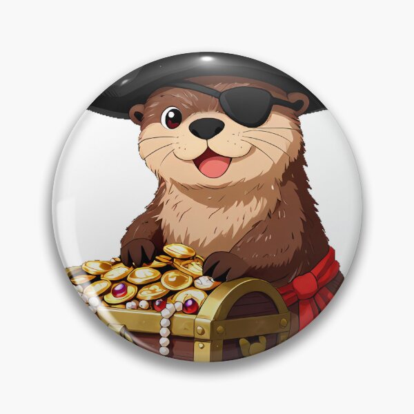 Item preview, Otter Pirate Treasure Chest designed and sold by pumsquare.