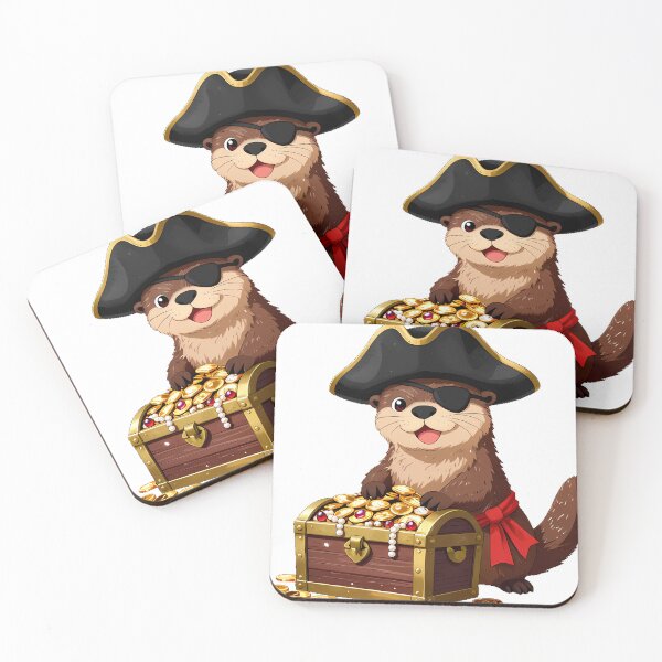Item preview, Otter Pirate Treasure Chest designed and sold by pumsquare.