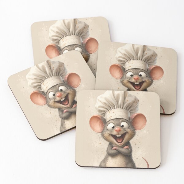 Item preview, Little Chef Mouse – Adorable Watercolor Mouse with Chef Hat – Cute Kitchen Art designed and sold by @SHINTOSARTSTORE.