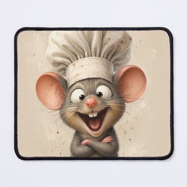 Item preview, Little Chef Mouse – Adorable Watercolor Mouse with Chef Hat – Cute Kitchen Art designed and sold by @SHINTOSARTSTORE.