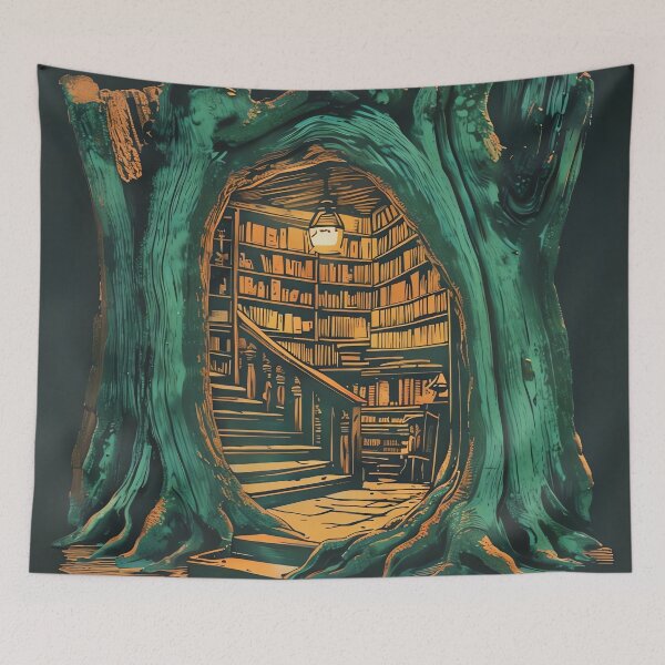 Item preview, The Whispering Library Tree designed and sold by ONYX Pixee.