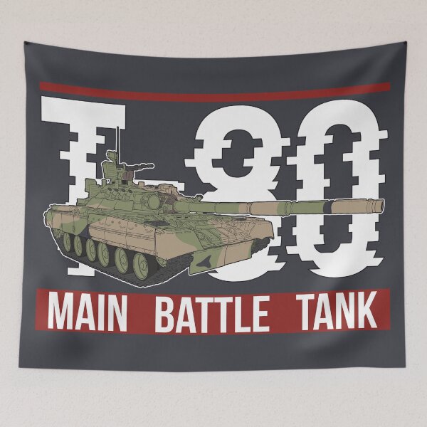 Item preview, T-80 Main Battle Tank Camouflage 3/4 View designed and sold by FAawRay.