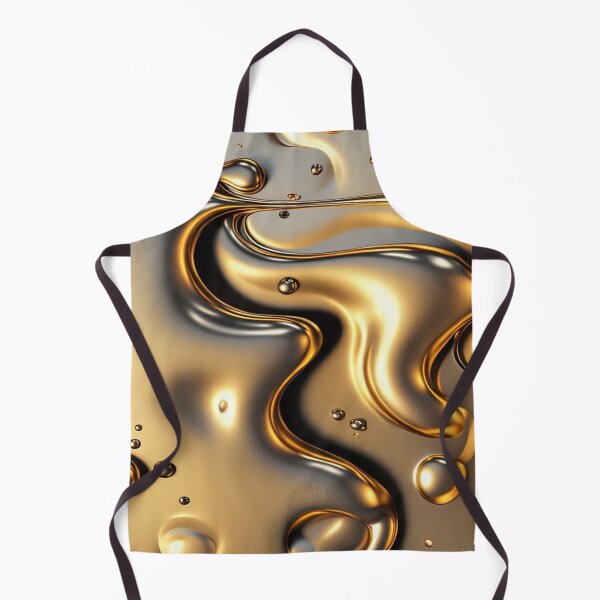 Item preview, Liquid Metallic Gold Drops Abstract Chrome Texture designed and sold by LYAN-STORE.