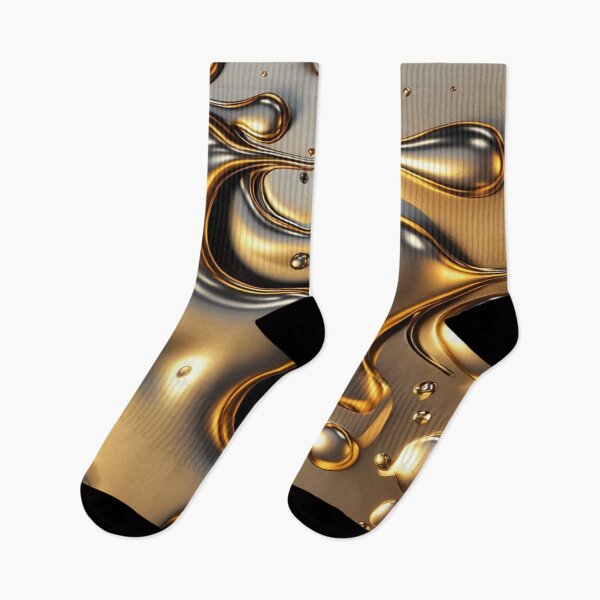 Item preview, Liquid Metallic Gold Drops Abstract Chrome Texture designed and sold by LYAN-STORE.