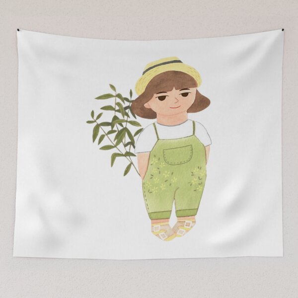 Item preview, A Woman With Grass Cute Countryside Farmer Girl Character designed and sold by EvantheSolace.