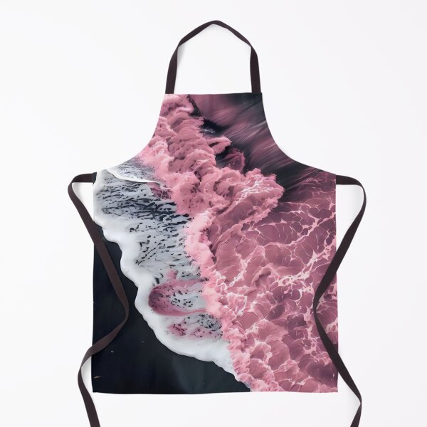 Item preview, Pink Waves Black Sand Beach Dreamy Ocean Sea Foam designed and sold by LYAN-STORE.