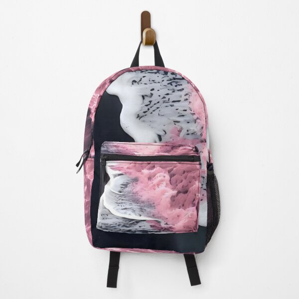 Item preview, Pink Waves Black Sand Beach Dreamy Ocean Sea Foam designed and sold by LYAN-STORE.