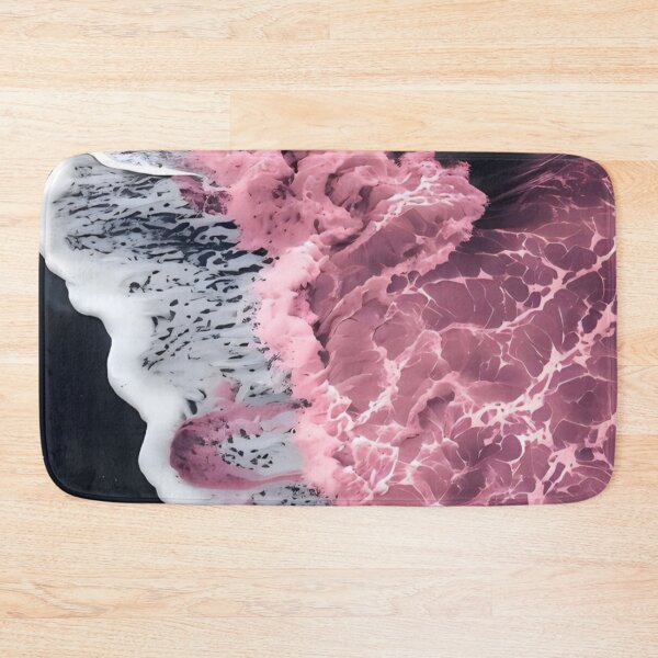 Item preview, Pink Waves Black Sand Beach Dreamy Ocean Sea Foam designed and sold by LYAN-STORE.