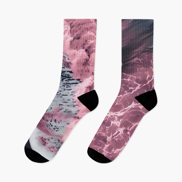 Item preview, Pink Waves Black Sand Beach Dreamy Ocean Sea Foam designed and sold by LYAN-STORE.