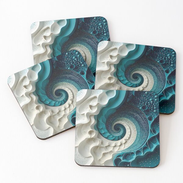 Item preview, Intricate Spiral Design with Blues designed and sold by Vicky Brago-Mitchell®.