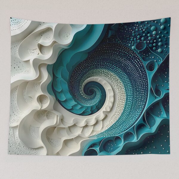 Item preview, Intricate Spiral Design with Blues designed and sold by Vicky Brago-Mitchell®.