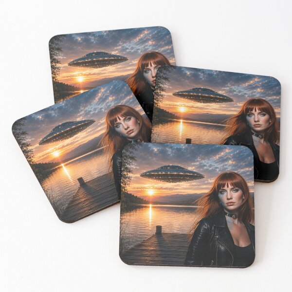 Item preview, Byte Rose at the lake with UFO designed and sold by Byte-Rose.