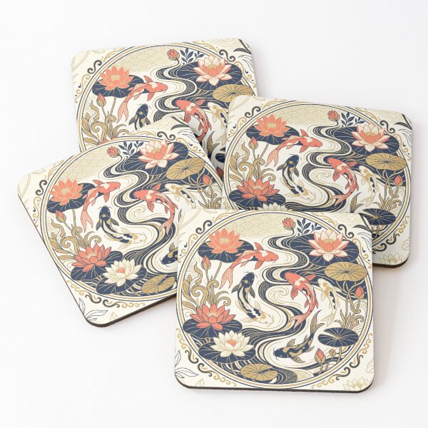 Item preview, Elegant Koi Garden Circle | Japanese Inspired Vector Illustration designed and sold by Fandom Universe.