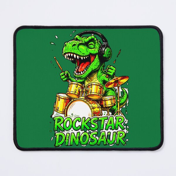 Item preview, Rockstar Dinosaur | T-Rex Drummer Playing Drums designed and sold by AstronautMerch.