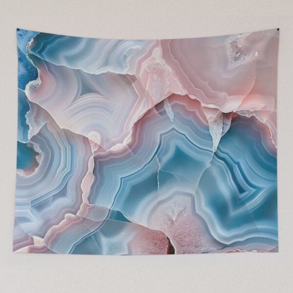 Item preview, Pink and Blue Agate Slice Marble Geode Texture designed and sold by LYAN-STORE.