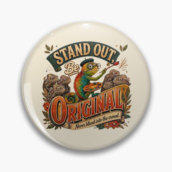 Item preview, Stand Out Be Original | Vintage Artist Chameleon | Creative Motivation designed and sold by tareankush.