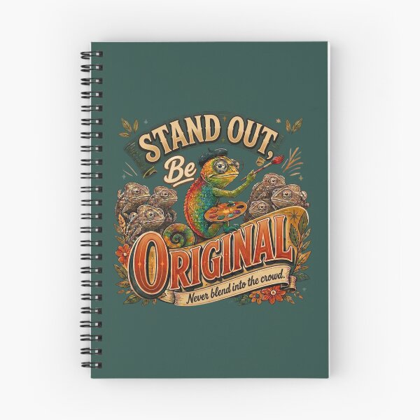 Item preview, Stand Out Be Original | Vintage Artist Chameleon | Creative Motivation designed and sold by tareankush.