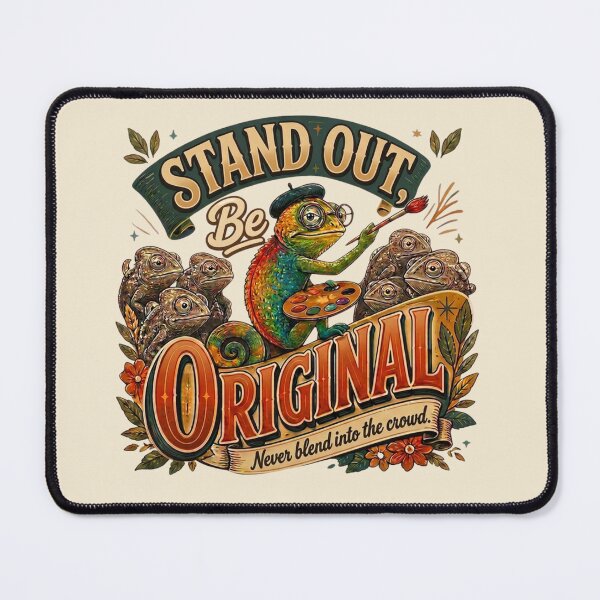 Item preview, Stand Out Be Original | Vintage Artist Chameleon | Creative Motivation designed and sold by tareankush.