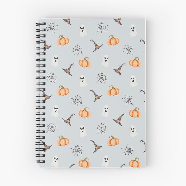 Item preview, Cute Watercolor Pumpkins and Ghosts Light Grey Halloween Pattern designed and sold by svitlaarty.