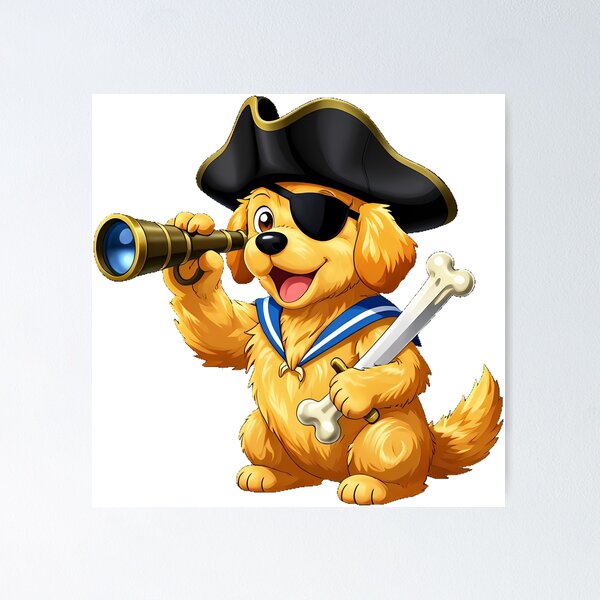 Item preview, Dog Pirate First Mate designed and sold by pumsquare.