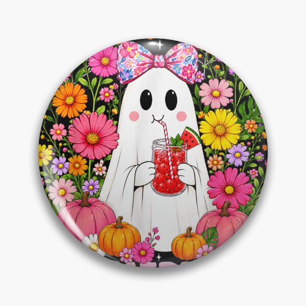 Item preview, Funny Summerween Ghost Coquette Halloween Summer Floral Kids  designed and sold by kristianmkt.