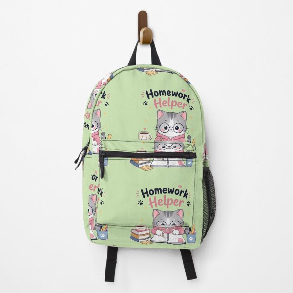 Item preview, Homework Helper Cute Study Cat Mascot | Kawaii Student Aesthetic Cartoon | School & Study Motivation Sticker designed and sold by Sanika arts .