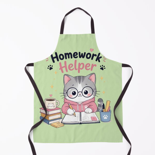 Item preview, Homework Helper Cute Study Cat Mascot | Kawaii Student Aesthetic Cartoon | School & Study Motivation Sticker designed and sold by Sanika arts .