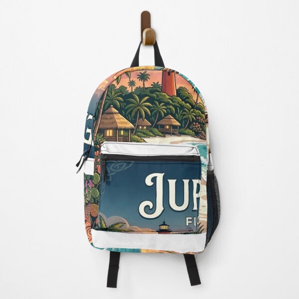 Item preview, Vintage Jupiter Florida Travel Poster | Jupiter Inlet Lighthouse Coastal Art designed and sold by Mathias Yakubu Design.