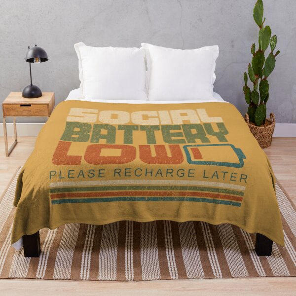 Item preview, Social Battery Low Funny Introvert designed and sold by LockjowArt.