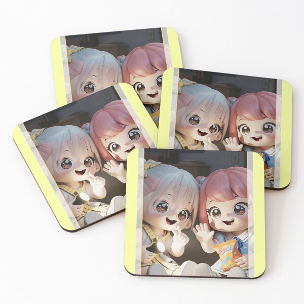 Item preview, Cute Kawaii Plushie Best Friends Sleepover Art - Midnight Snack designed and sold by Nicole_83.