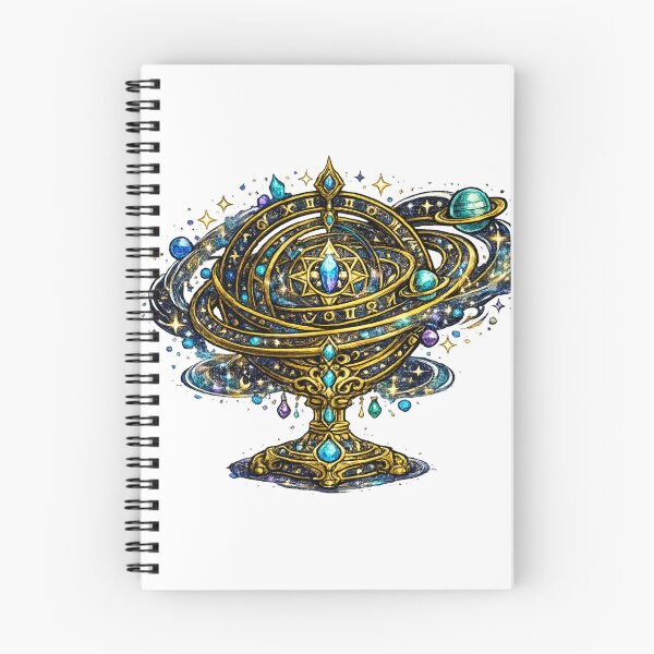 Item preview, Celestial Zodiac Armillary Sphere | Cosmic Astrology Orb | Fantasy Galaxy Art designed and sold by irfanshikh.