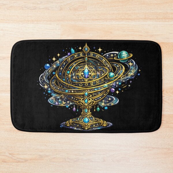 Item preview, Celestial Zodiac Armillary Sphere | Cosmic Astrology Orb | Fantasy Galaxy Art designed and sold by irfanshikh.