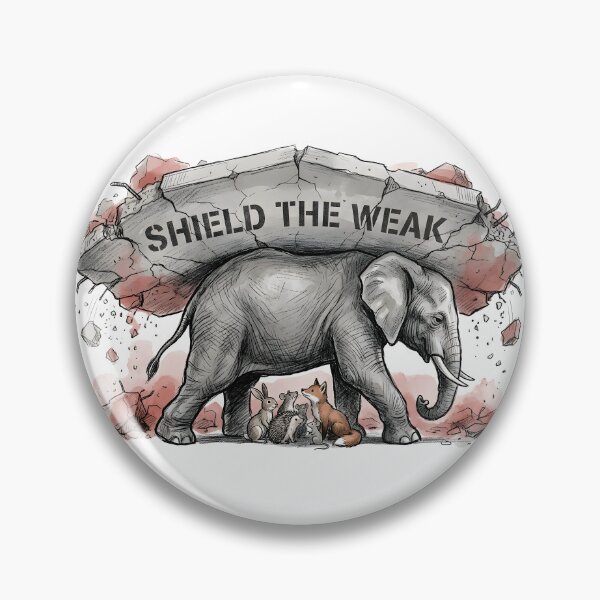 Item preview, Shield The Weak - Guardian Elephant Illustration designed and sold by SoulPT.